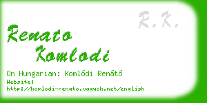 renato komlodi business card